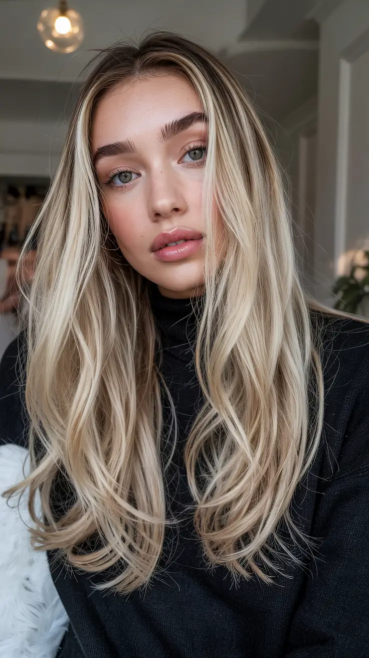 hair color trends 2026 Lived-In Vanilla Blonde with Soft Volume