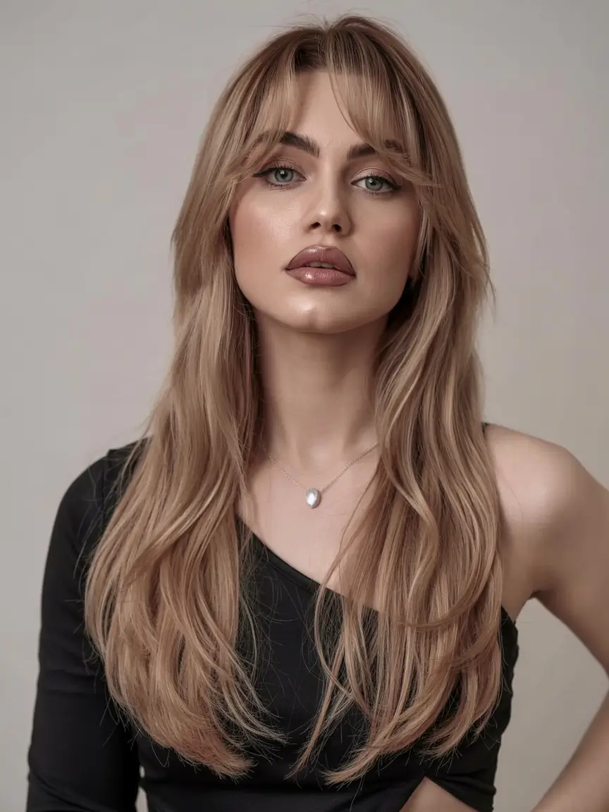 hair color trends 2026 Champagne Blonde with Soft Retro Layers