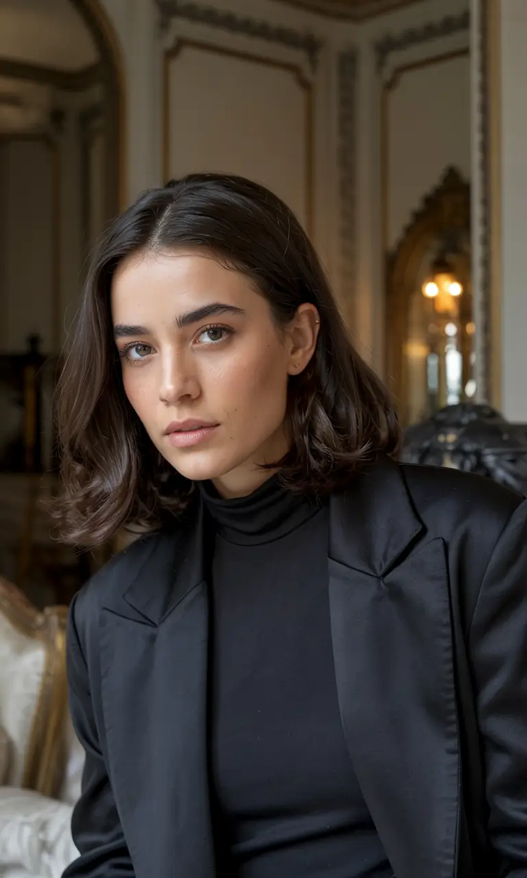 haircut ideas 2026 Power Bob with Glossy Waves