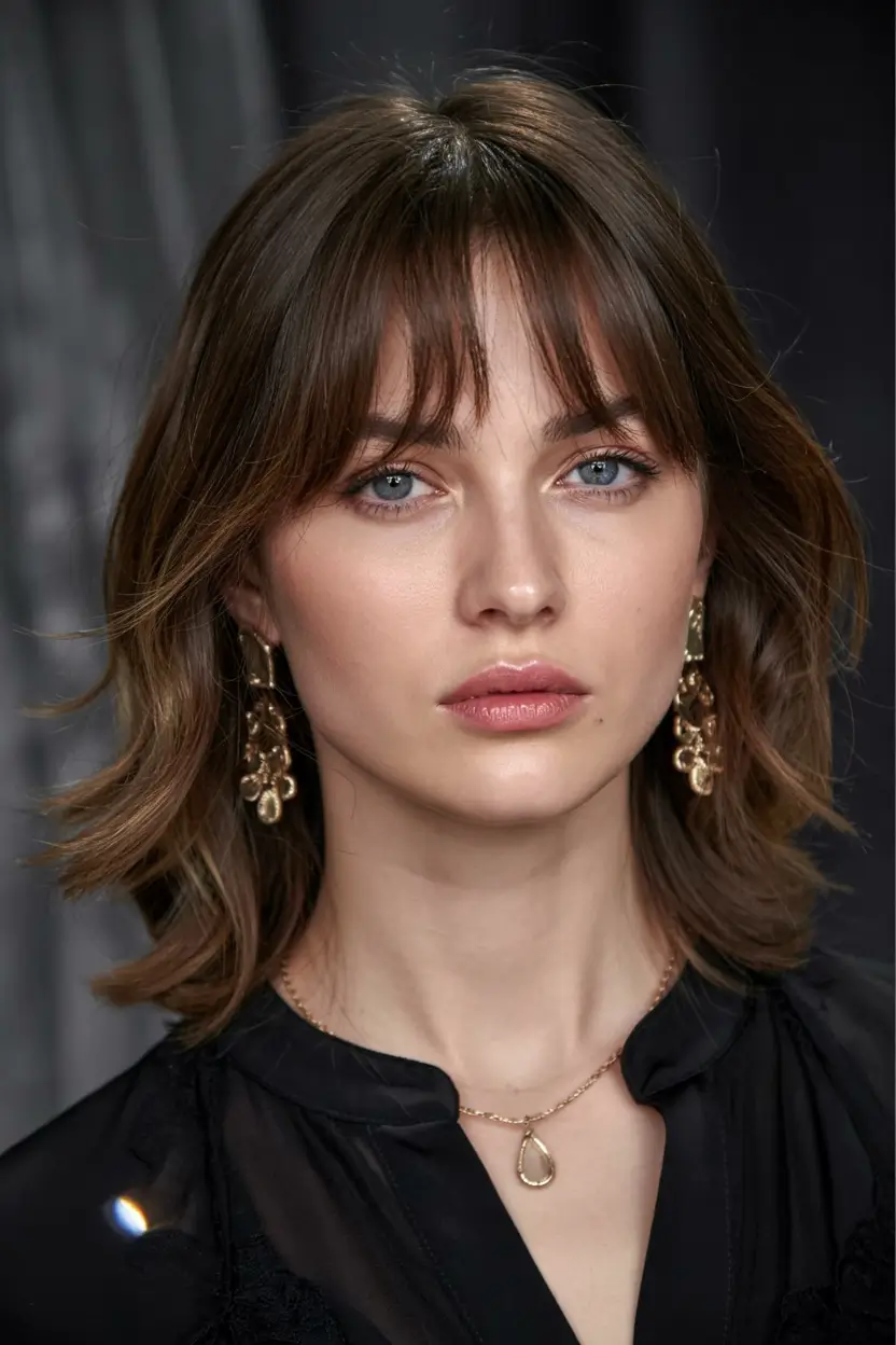 haircut ideas 2026 French Fringe Bob with Soft Flicks