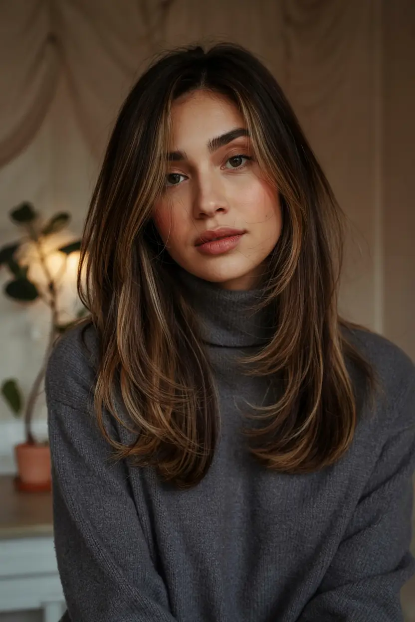 haircut ideas 2026 Honeyed Layers with a Cozy Touch