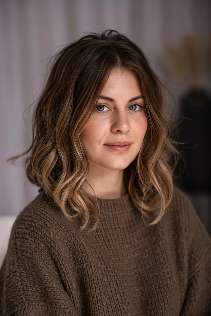 haircuts for medium hair 2026 Effortless Honey Curls with Lived-In Volume