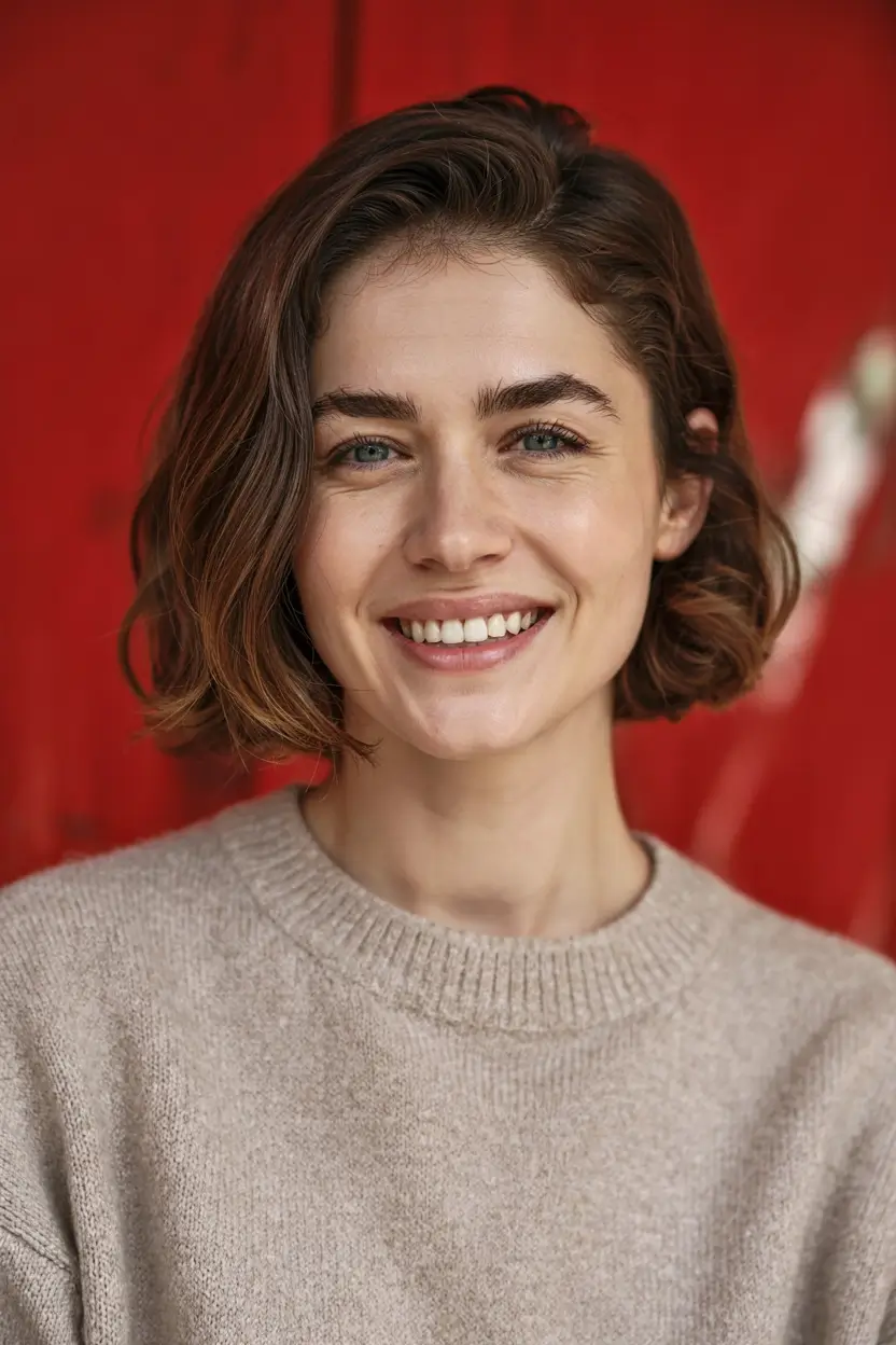 haircuts for thin fine hair 2026 Side-Swept Crop with Easy Volume