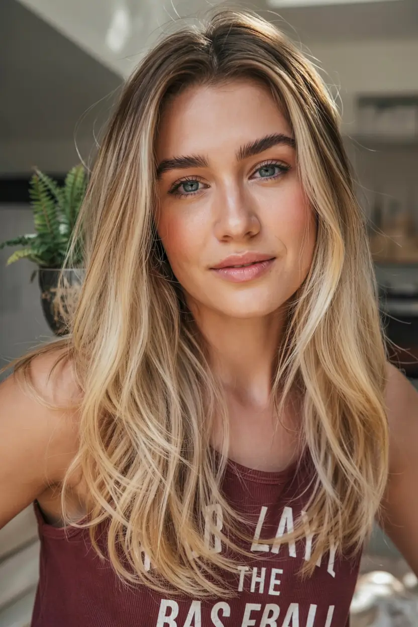 haircuts for thin fine hair 2026 Airy Layers with Golden Brightening