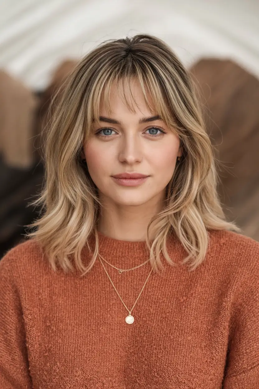 haircuts for thin fine hair 2026 Soft Shag with Peekaboo Fringe
