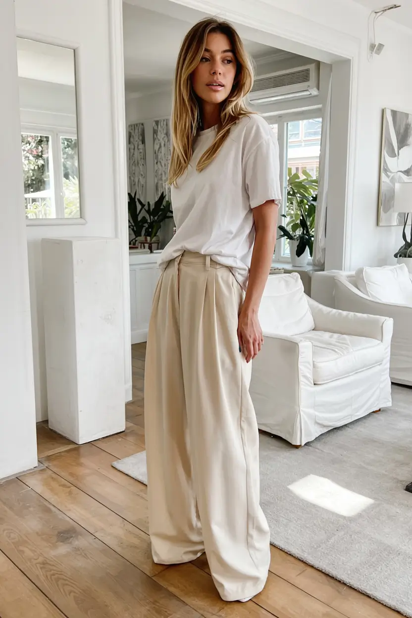 Modern outfits for women ideas 2026 Minimalist Cream Outfit