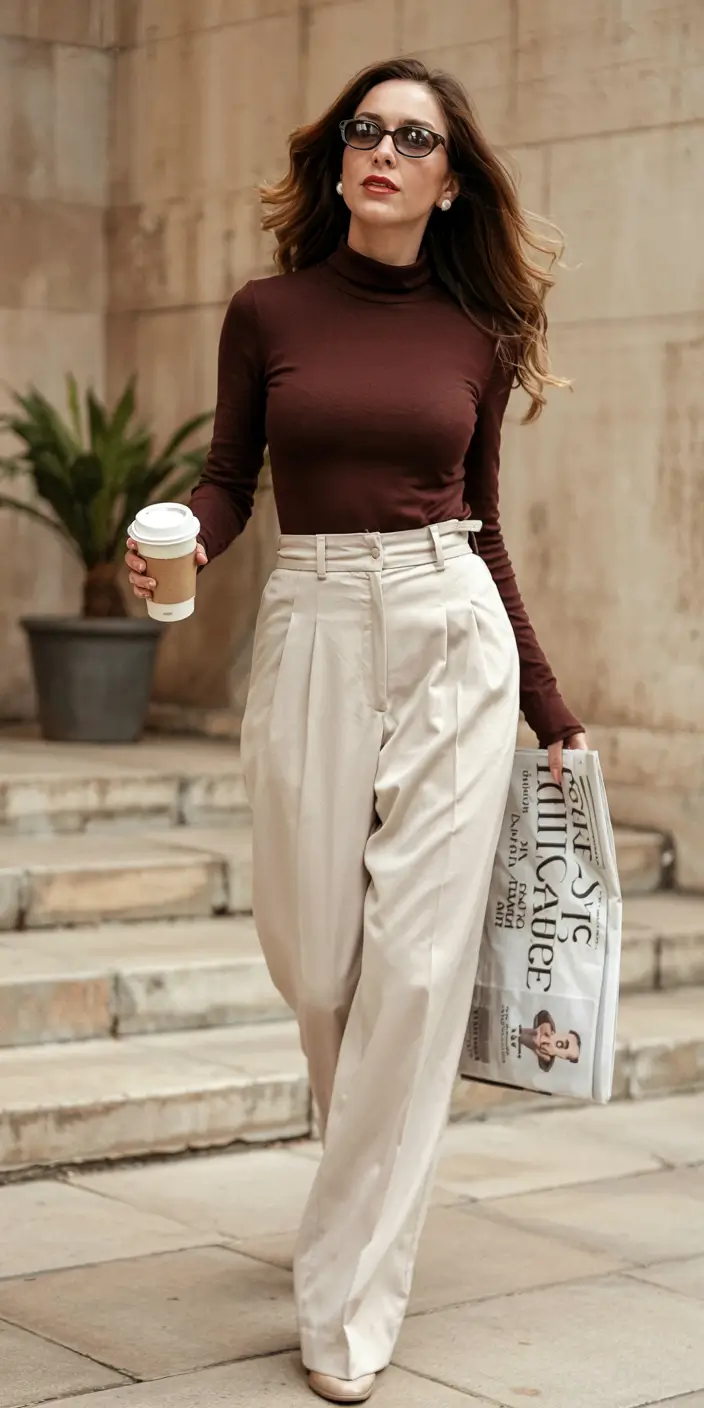 Modern outfits for women ideas 2026 Polished Neutrals With Understated Drama