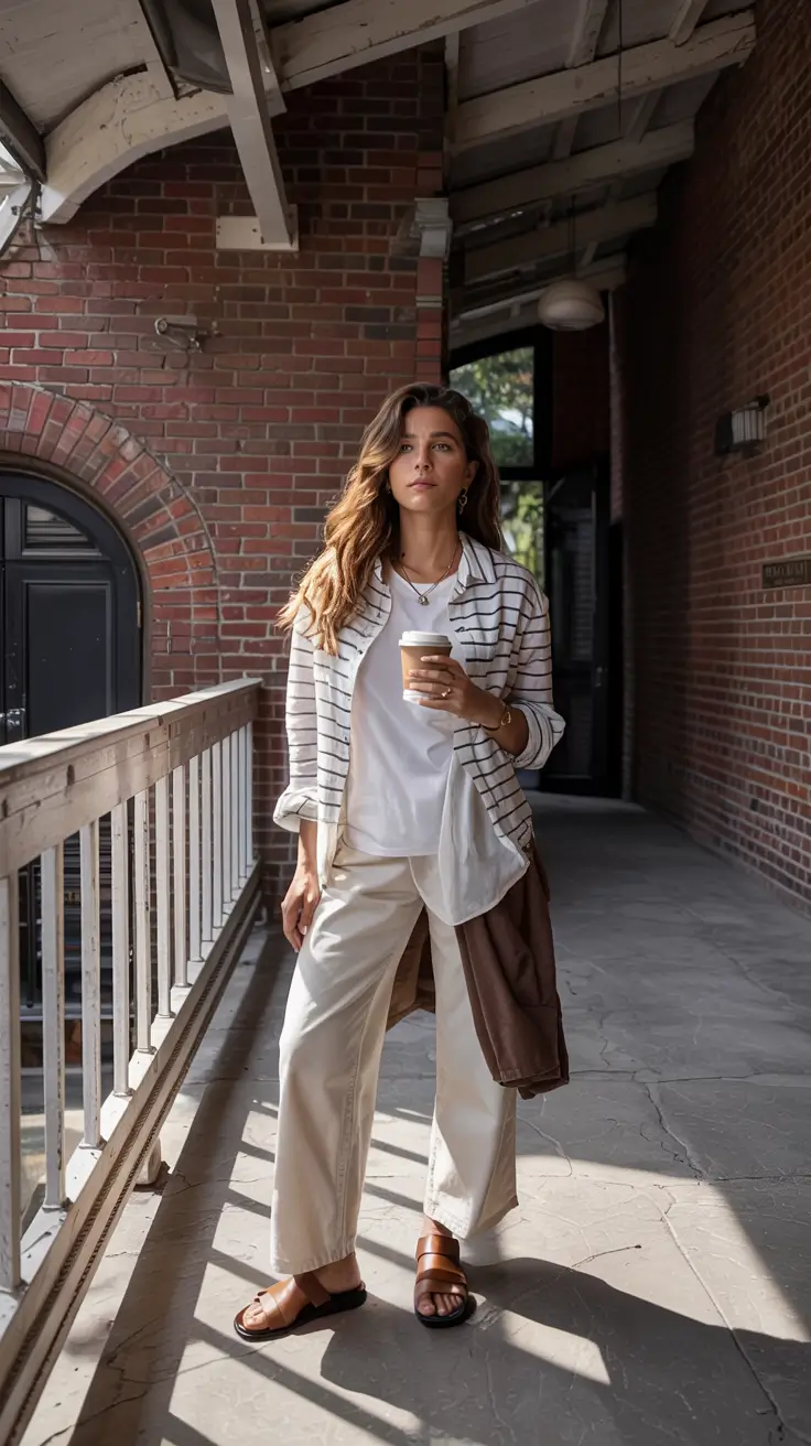 mom outfit ideas 2026 + Soft Stripes and Creamy Layers for Spring Calm