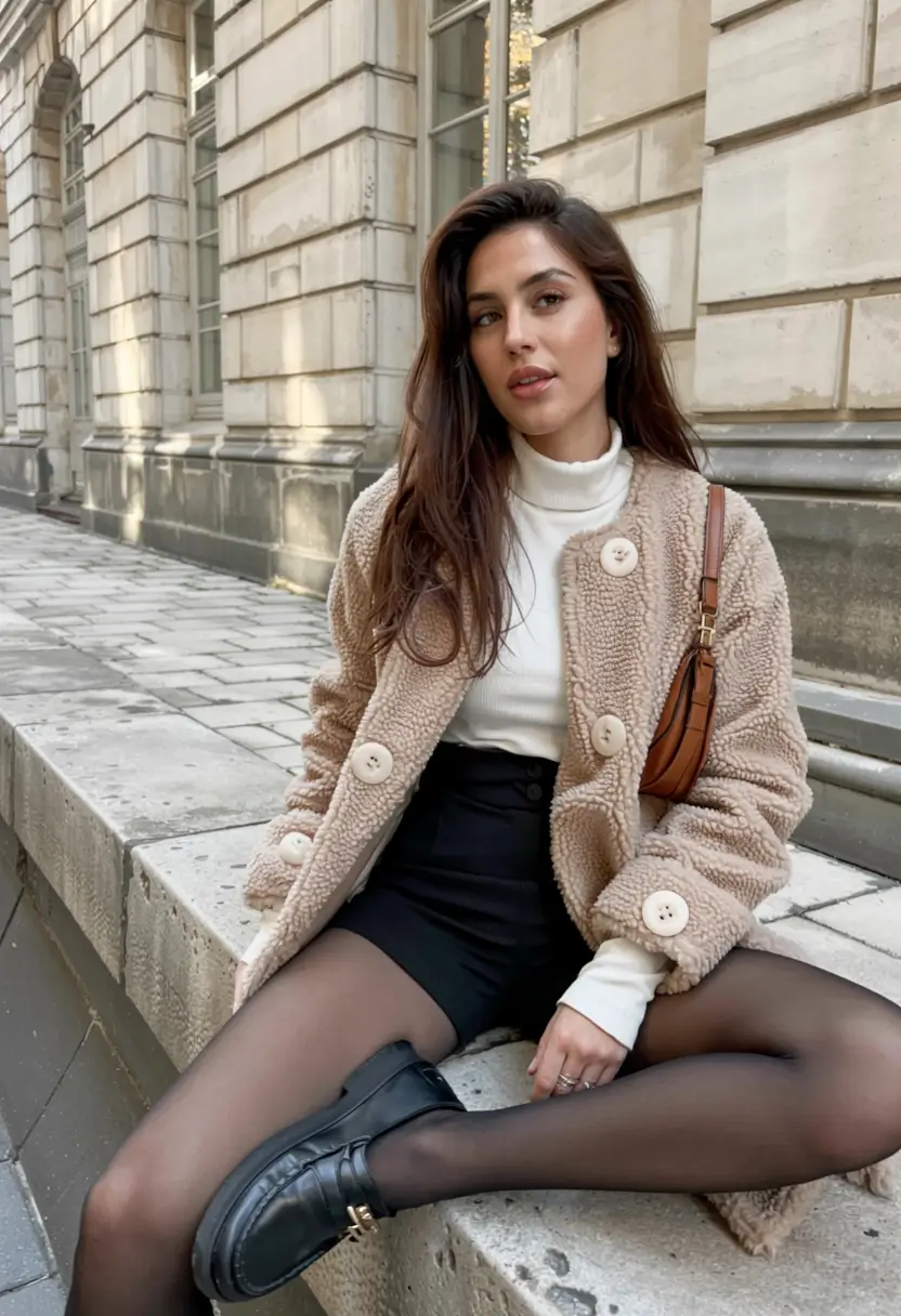 new cute outfit trends 2026 Teddy Textures and Soft Contrasts