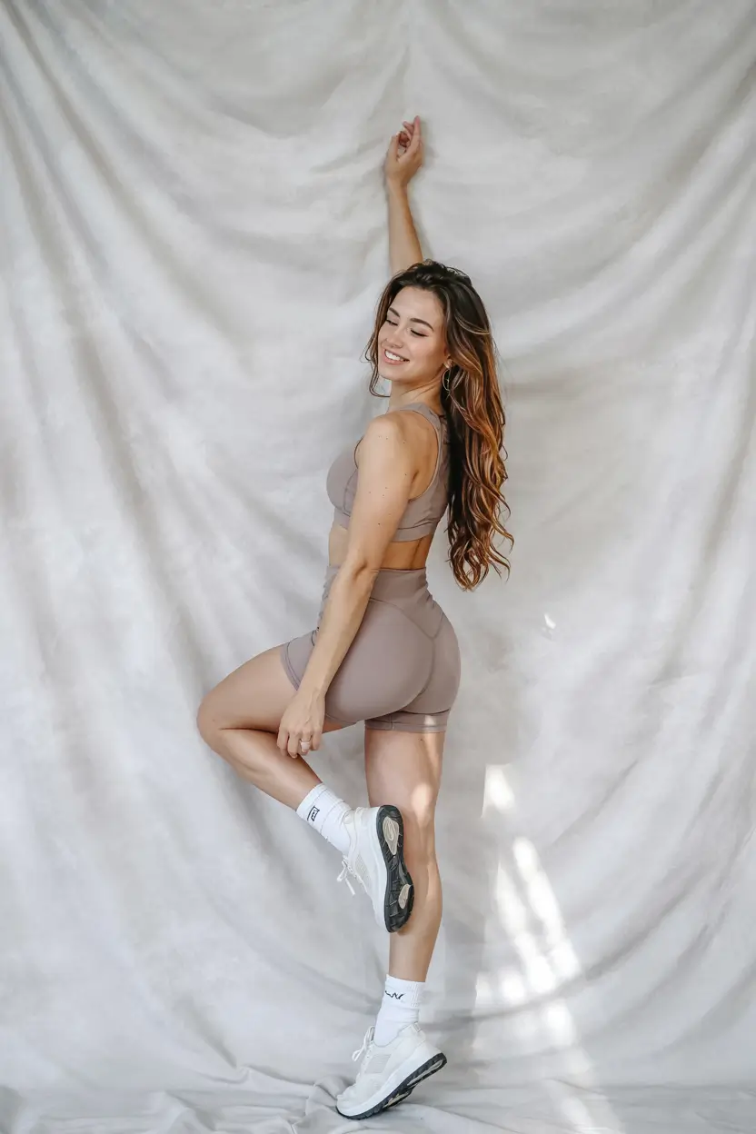 New gym fashion trends 2026 Soft Neutrals with a Playful Twist