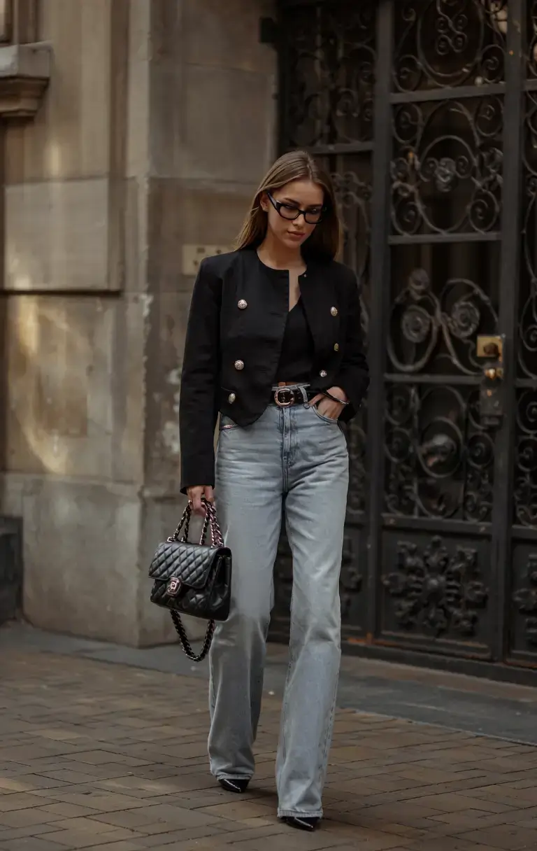 old money outfits for women 2026 Contemporary Heritage with Denim and Gold