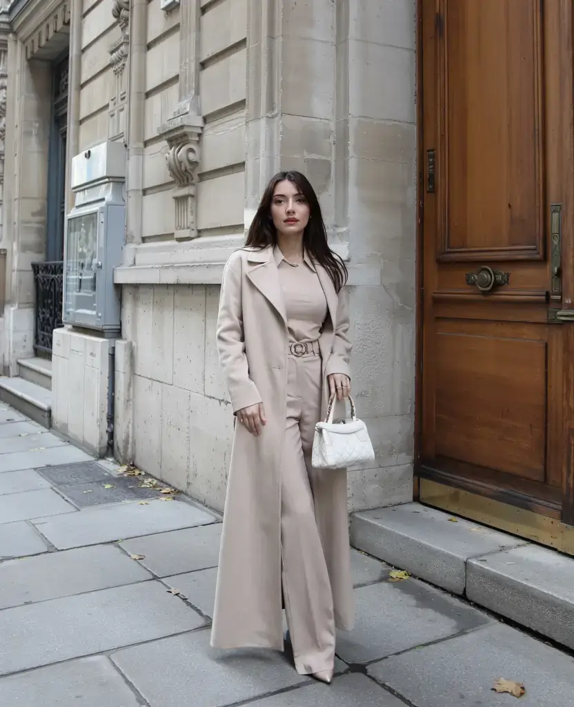 old money outfits for women 2026 Monochrome Perfection in Beige