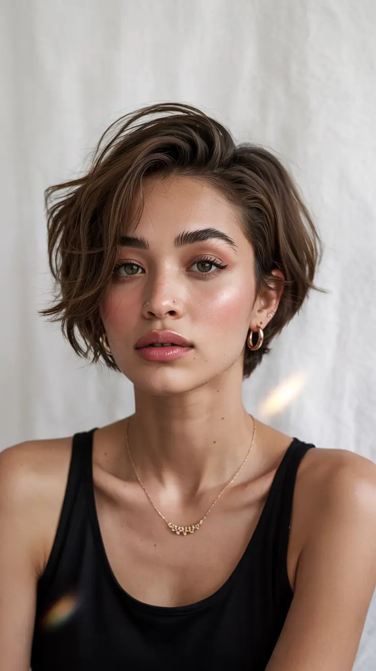 pixie haircut ideas 2026 Windswept Volume with a Side-Swoop Twist