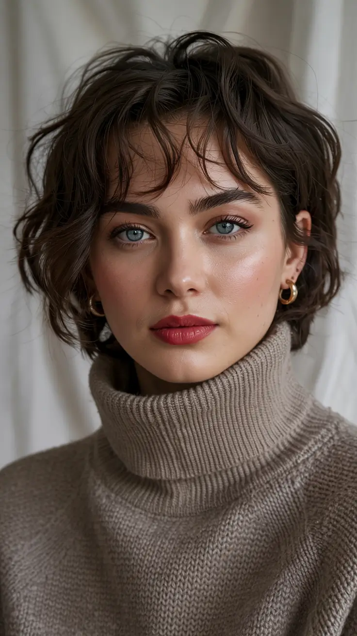 pixie haircut ideas 2026 Fluffy French Pixie with Volume Bangs