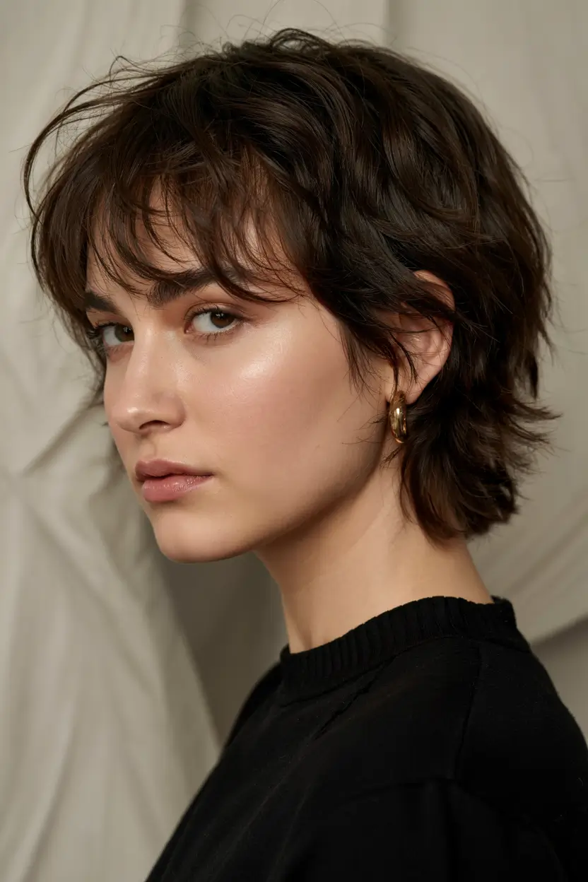 pixie haircut ideas 2026 Piecey Mid-Length Pixie Shag