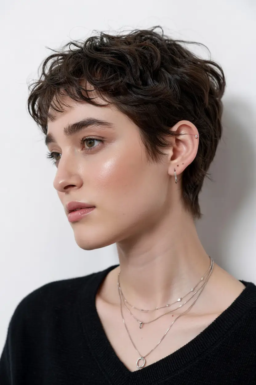 pixie haircut ideas 2026 Sculpted and Streamlined: The Tapered Gloss Pixie