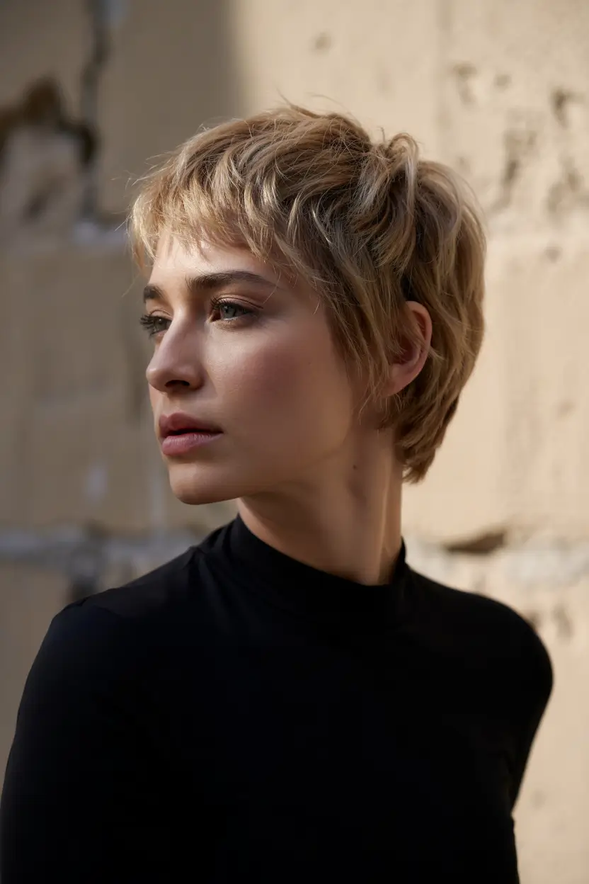 pixie haircut ideas 2026 The Warm Blonde Mod Pixie