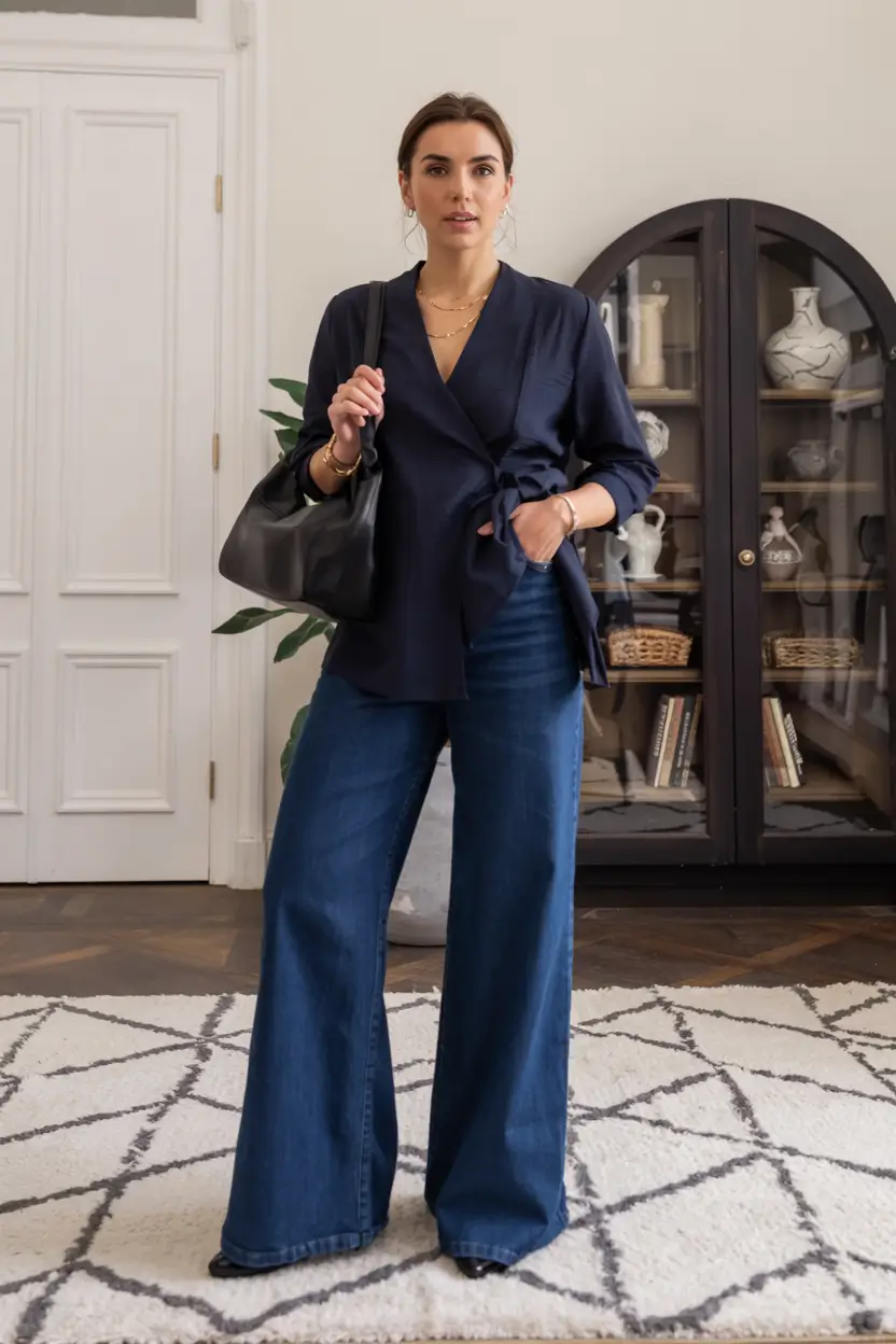 plus-size outfits for women 2026 Refined Denim Sophistication
