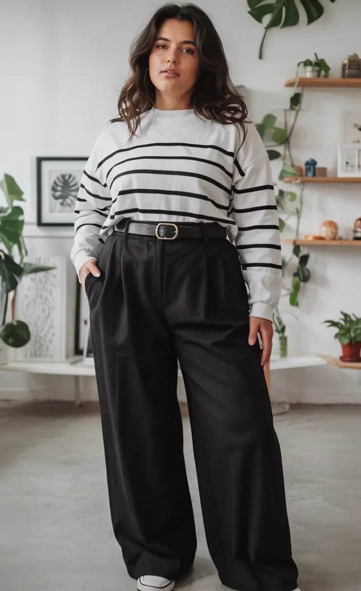 plus-size outfits for women 2026 Effortless Parisian Cool