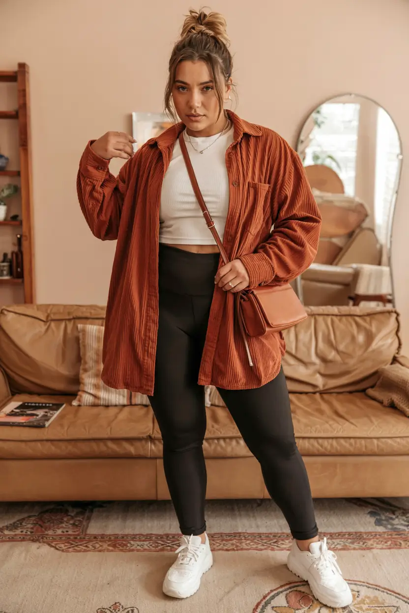 plus-size outfits for women 2026 Warm Tones Cozy Confidence