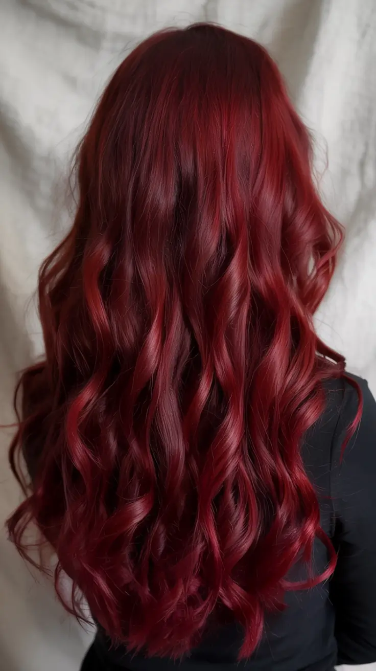 red hair colors ideas 2026 Cranberry Luxe Layers