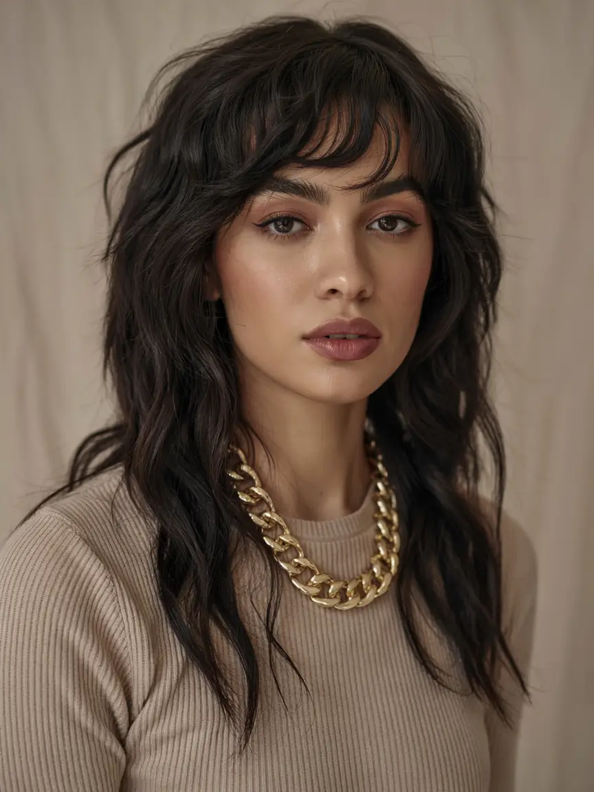 shag haircut ideas 2026 Modern Wolf Shag with Soft Jagged Layers