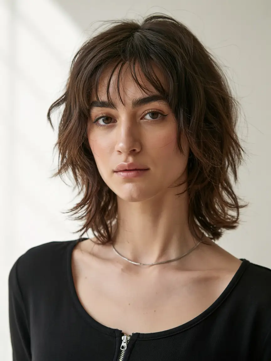 shag haircut ideas 2026 Volumized Shag with Raw Layers