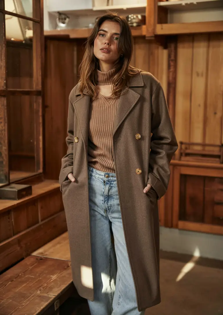 Stylish New York outfits 2026 Earth-Tone Layers for a Soft Urban Mood