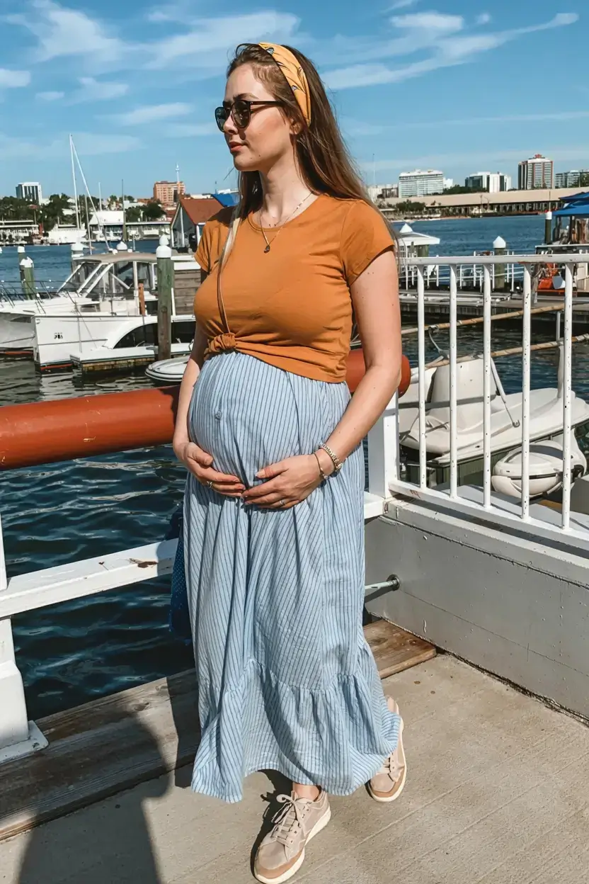 Stylish pregnancy outfits 2026 Sunlit Simplicity