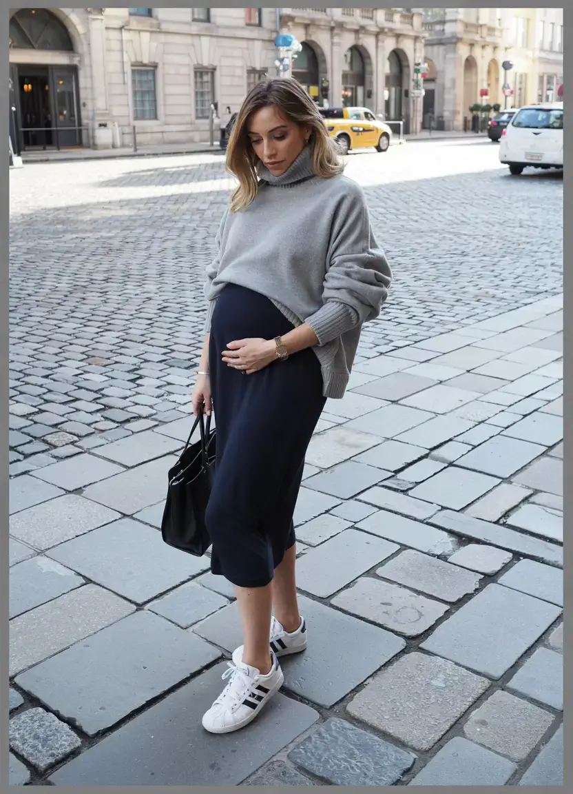 Stylish pregnancy outfits 2026 Urban Cozy Luxe