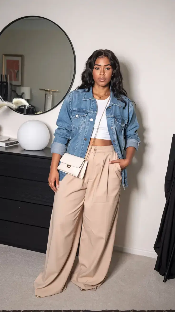 summer outfits for Black women 2026 Neutral Energy Denim Confidence