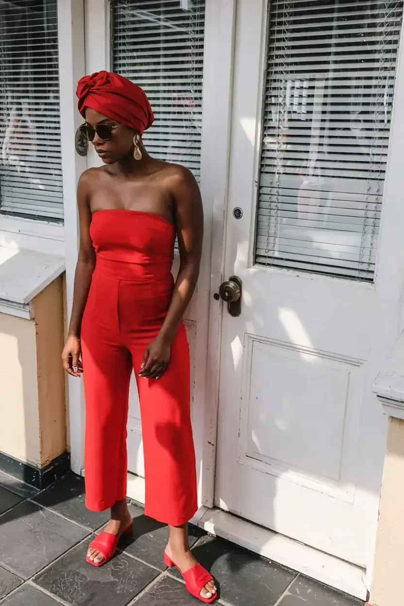 summer outfits for Black women 2026 Crimson Boldness