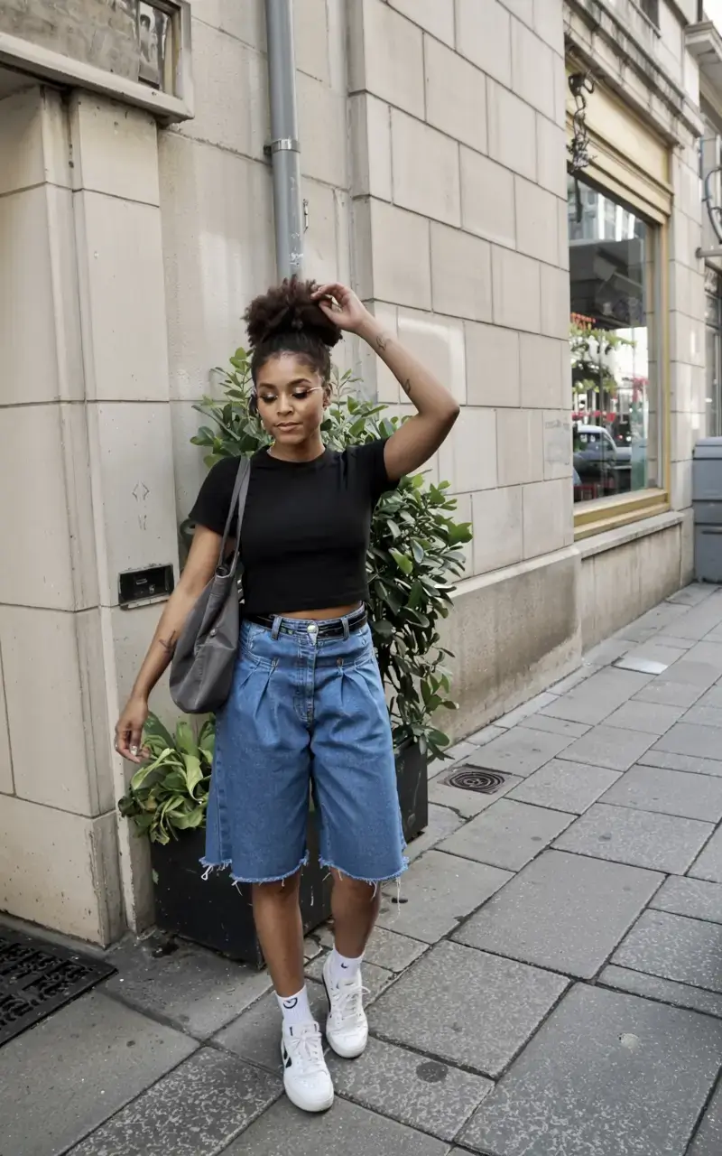 summer outfits for Black women 2026 Denim Revival Street Edition
