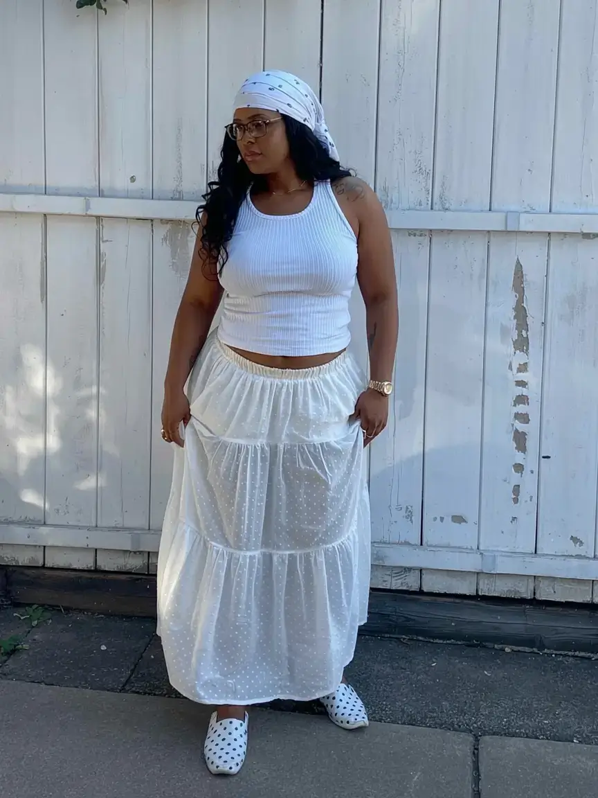 summer outfits for Black women 2026 Modern Boho in White