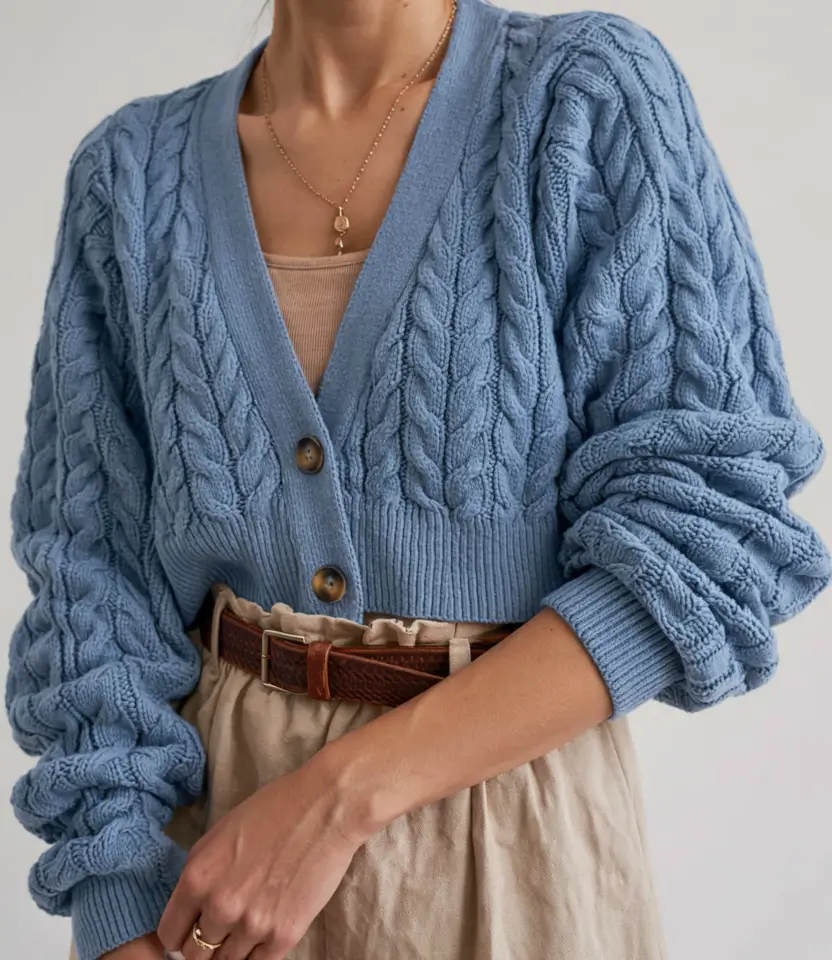 Sweater outfit inspiration 2026 Soft Blue Statements With Everyday Textures