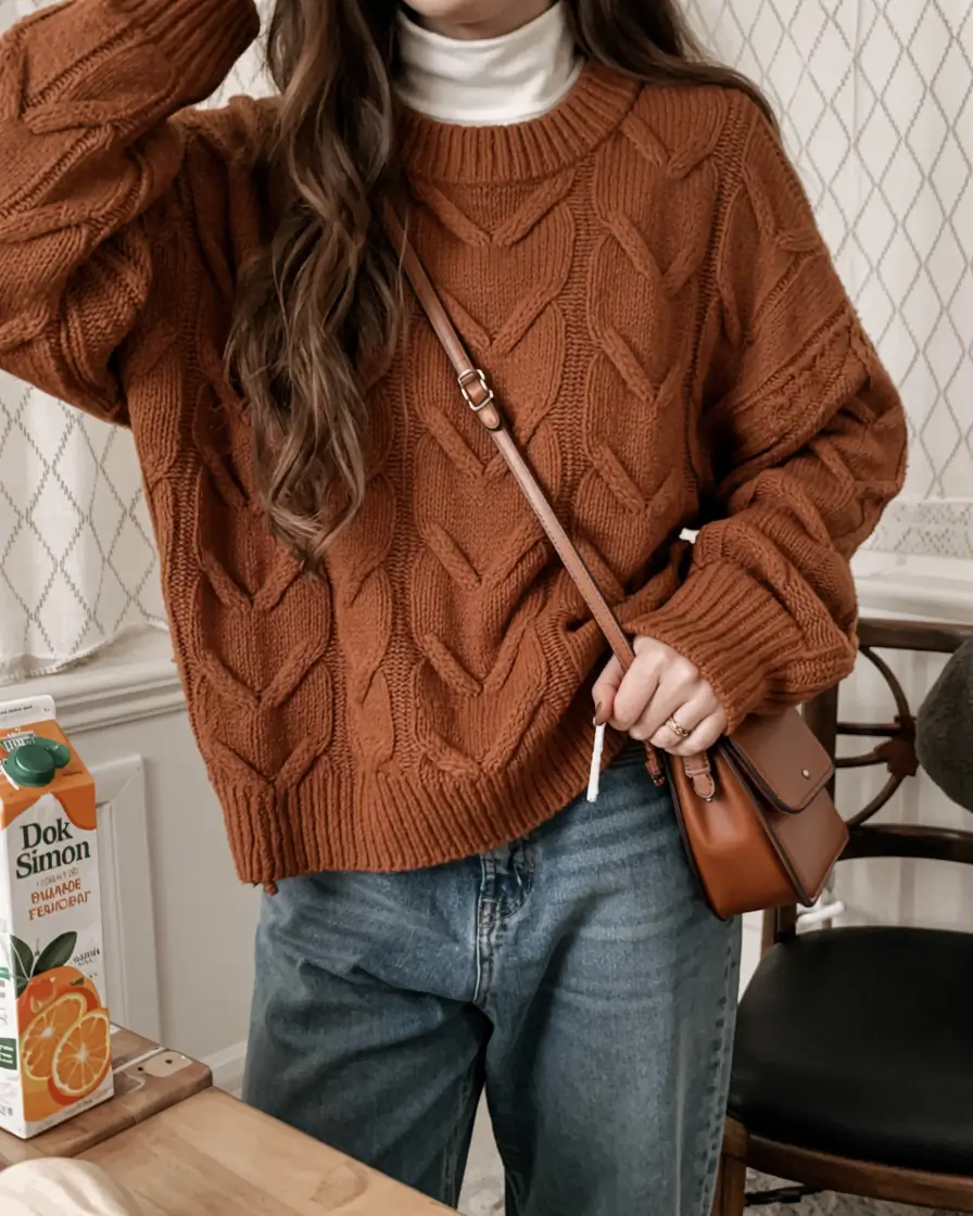 Sweater outfit inspiration 2026 Warm Textures for Slow Weekends