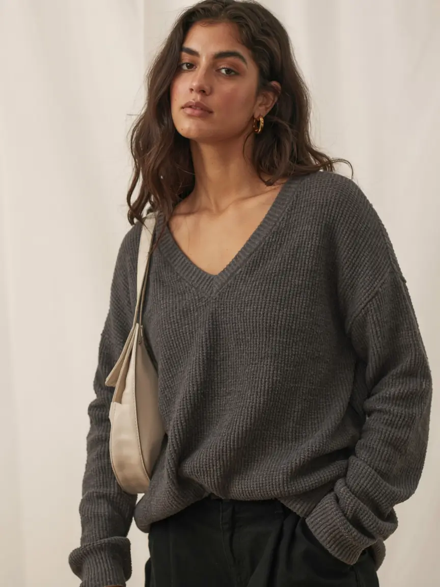 Sweater outfit inspiration 2026 Soft Charcoal for Minimalist Days