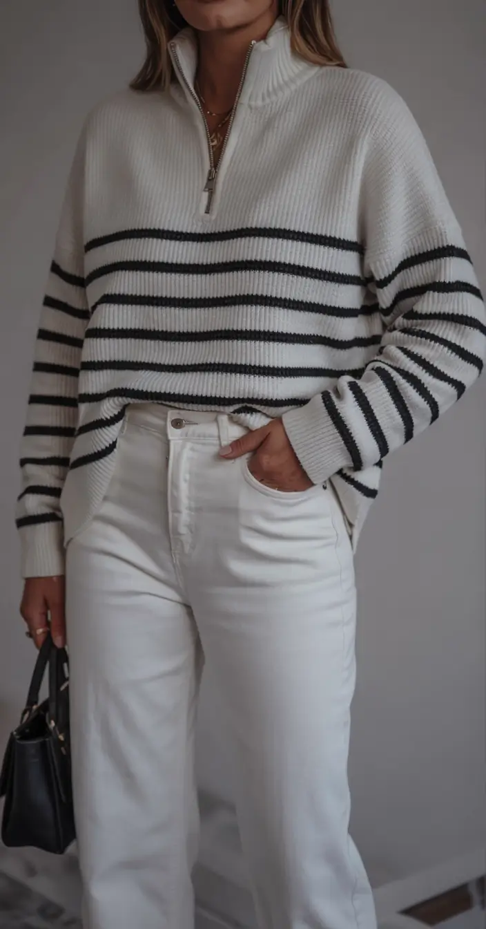 Sweater outfit inspiration 2026 Classic Stripes with a Modern Twist