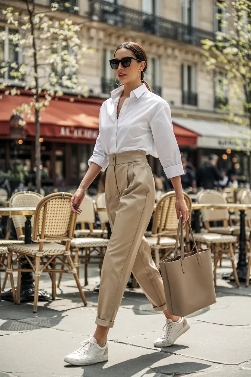Travel outfit ideas 2026 Parisian Precision with a Relaxed Twist