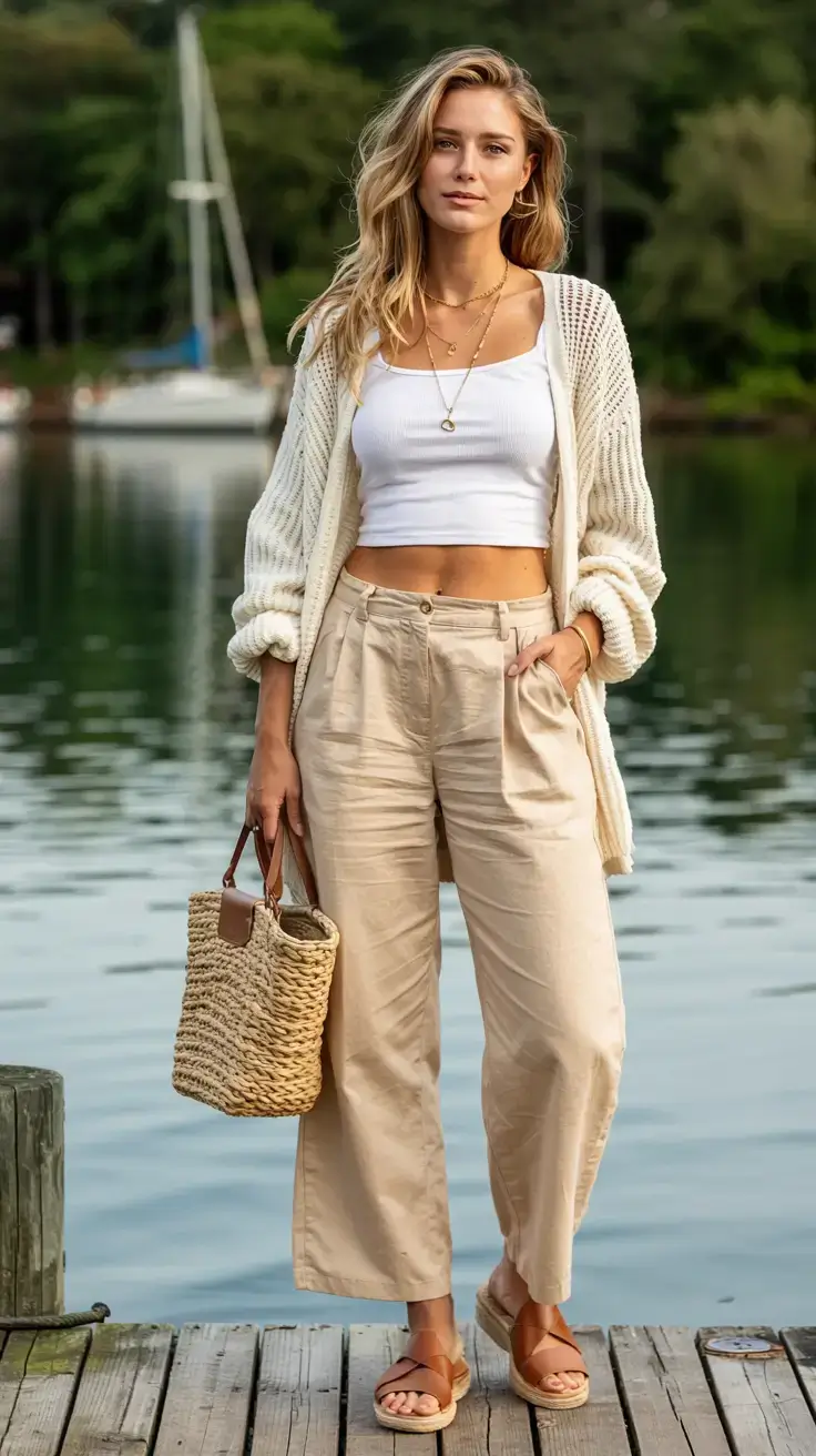 Travel outfit ideas 2026 Seaside Serenity
