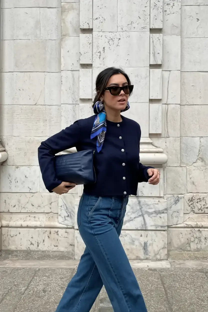 Travel outfit ideas 2026 Parisian Modern with a Silk Twist