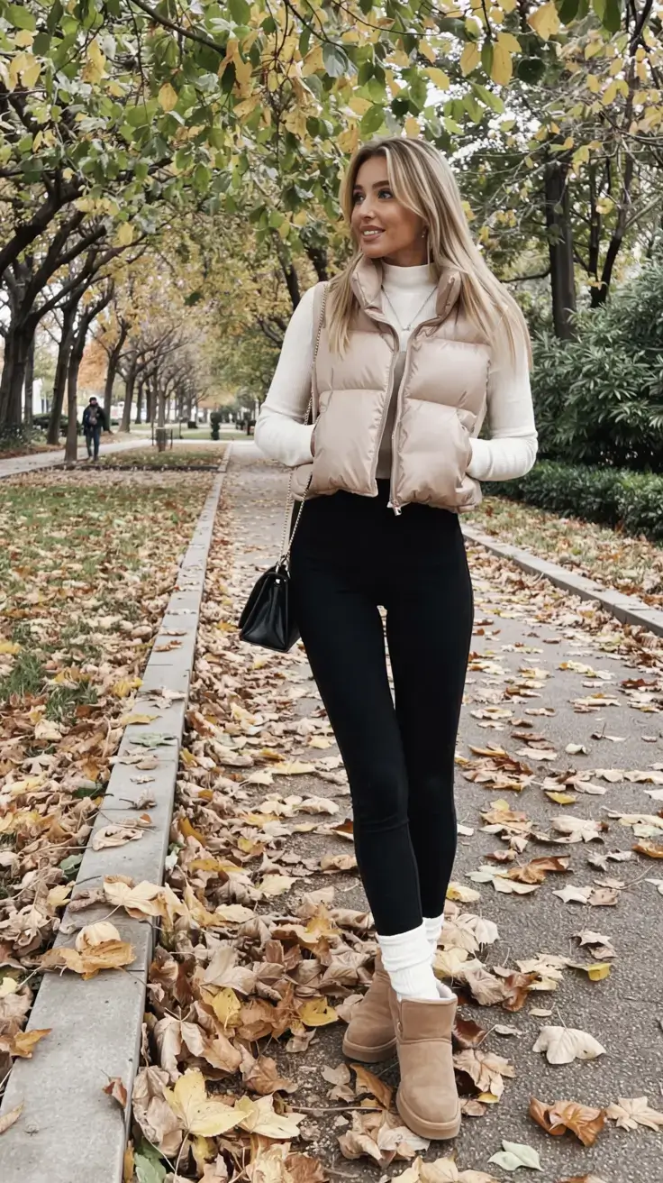 Trendy legging outfits 2026 Autumn Walk Dream