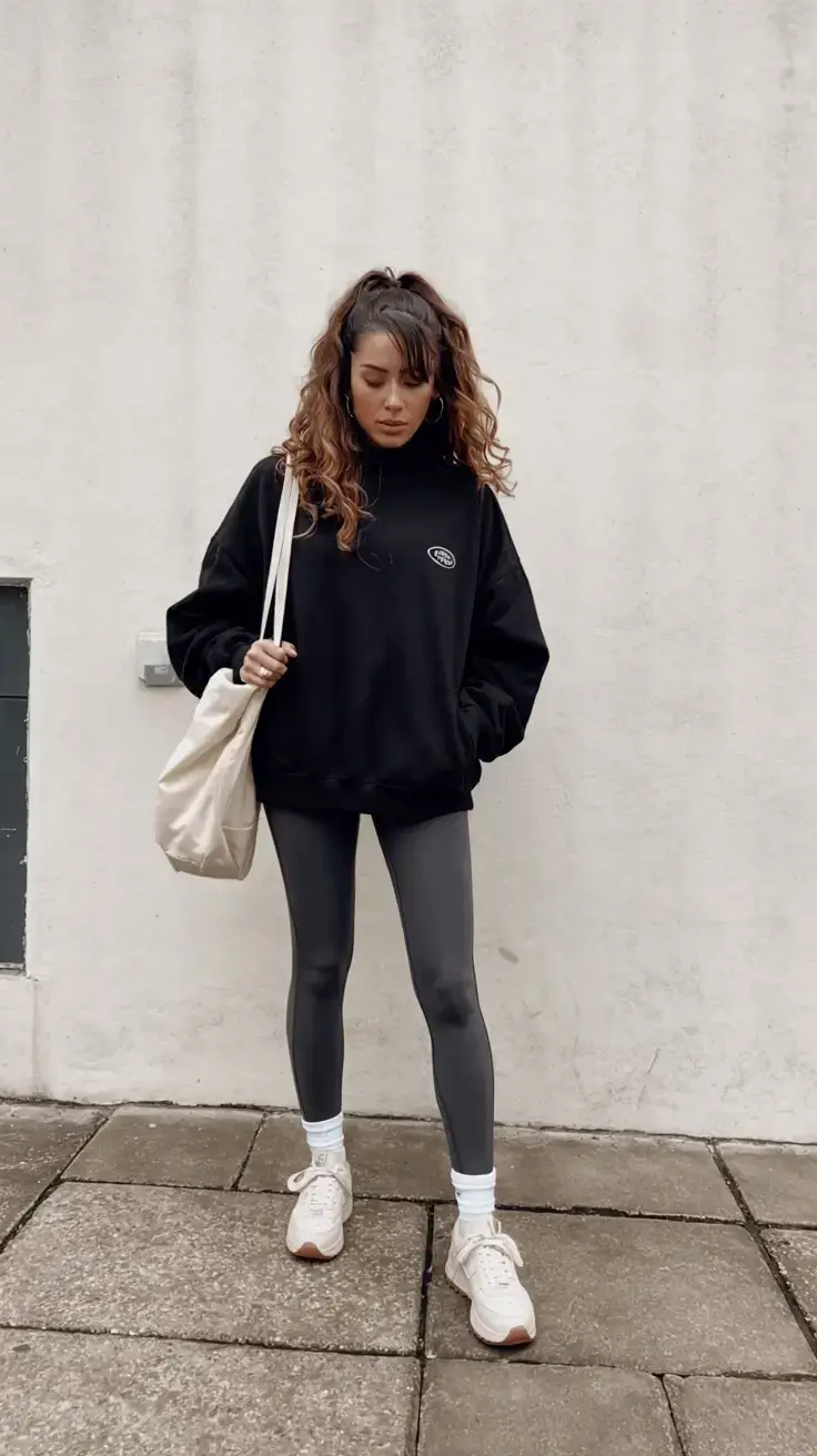 Trendy legging outfits 2026 The Oversized Energy