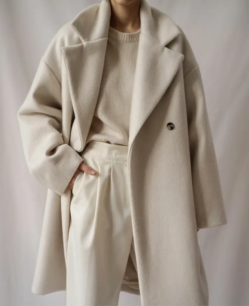 trendy outfits for women 2026 Winter Whites With Sculptural Silhouettes