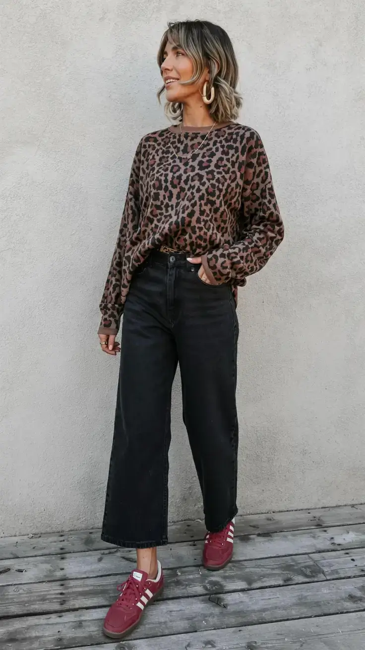 Trendy outfits for women over 40 in 2026 Everyday Cool with Leopard Neutrals