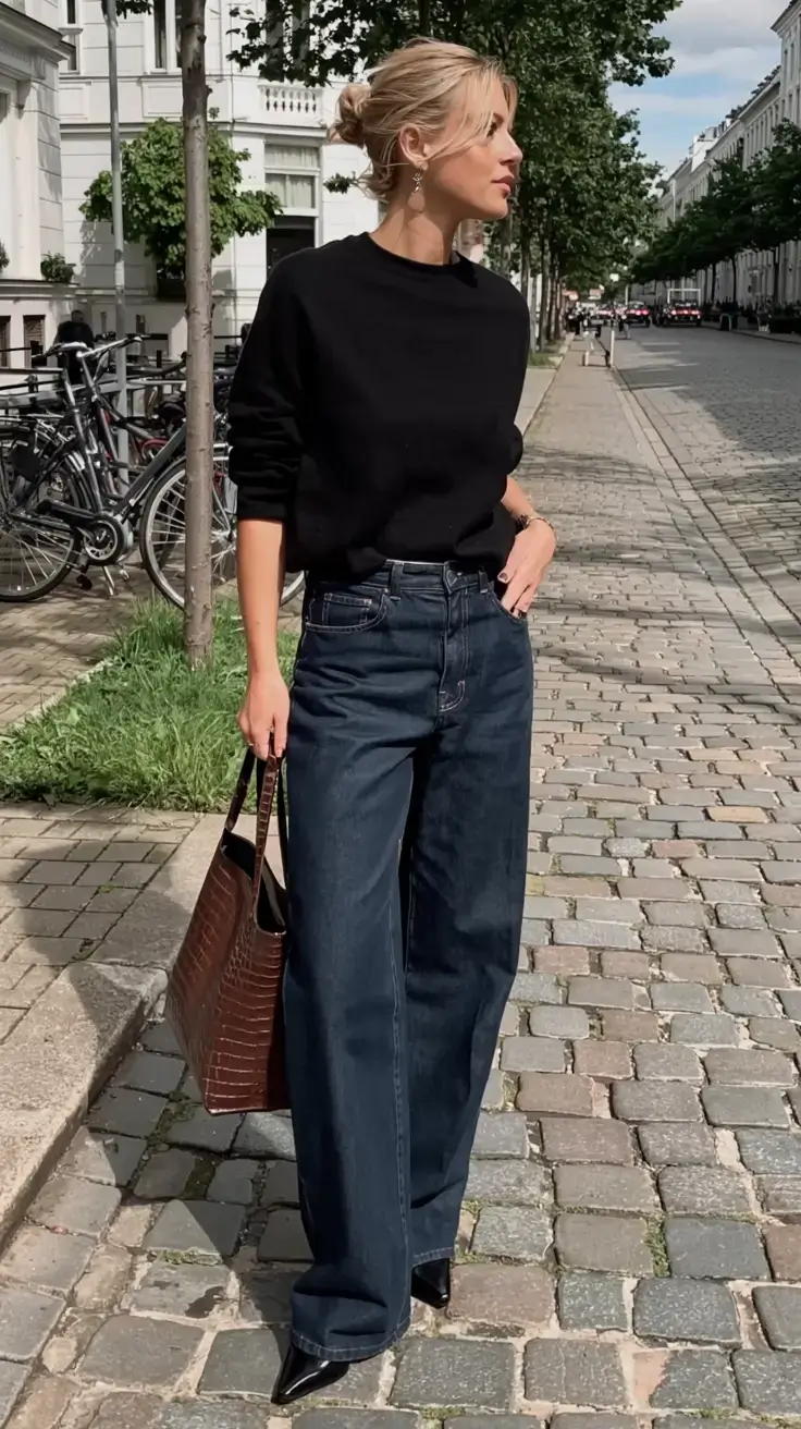 trendy outfits for women over 50 in 2026 The Power of Simplicity Black and Indigo