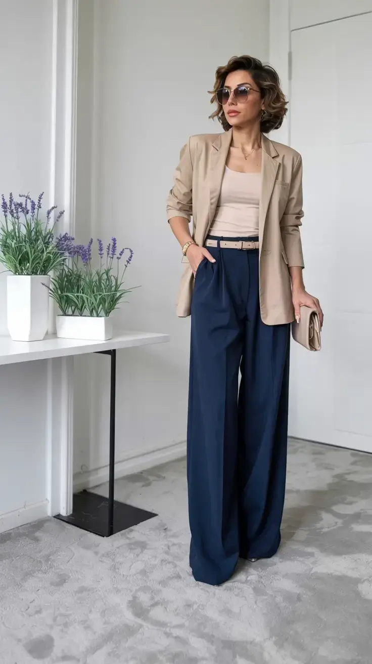 trendy outfits for women over 50 in 2026 Neutral Power The Modern Blazer Reimagined