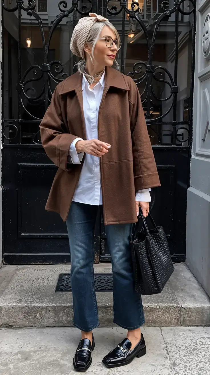 trendy outfits for women over 50 in 2026 Chic Comfort in Autumn Layers