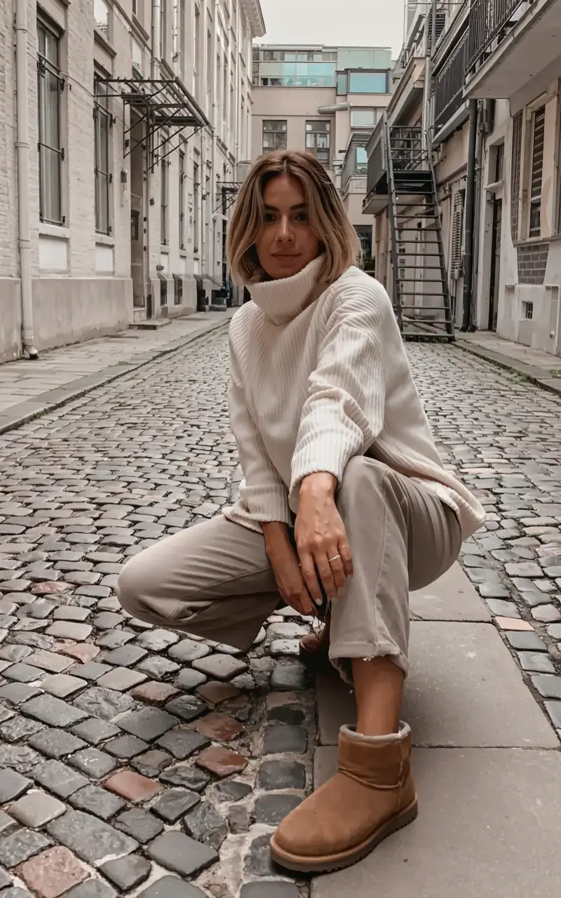 Ugg outfit ideas 2026 Street Neutrality with Sculpted Warmth