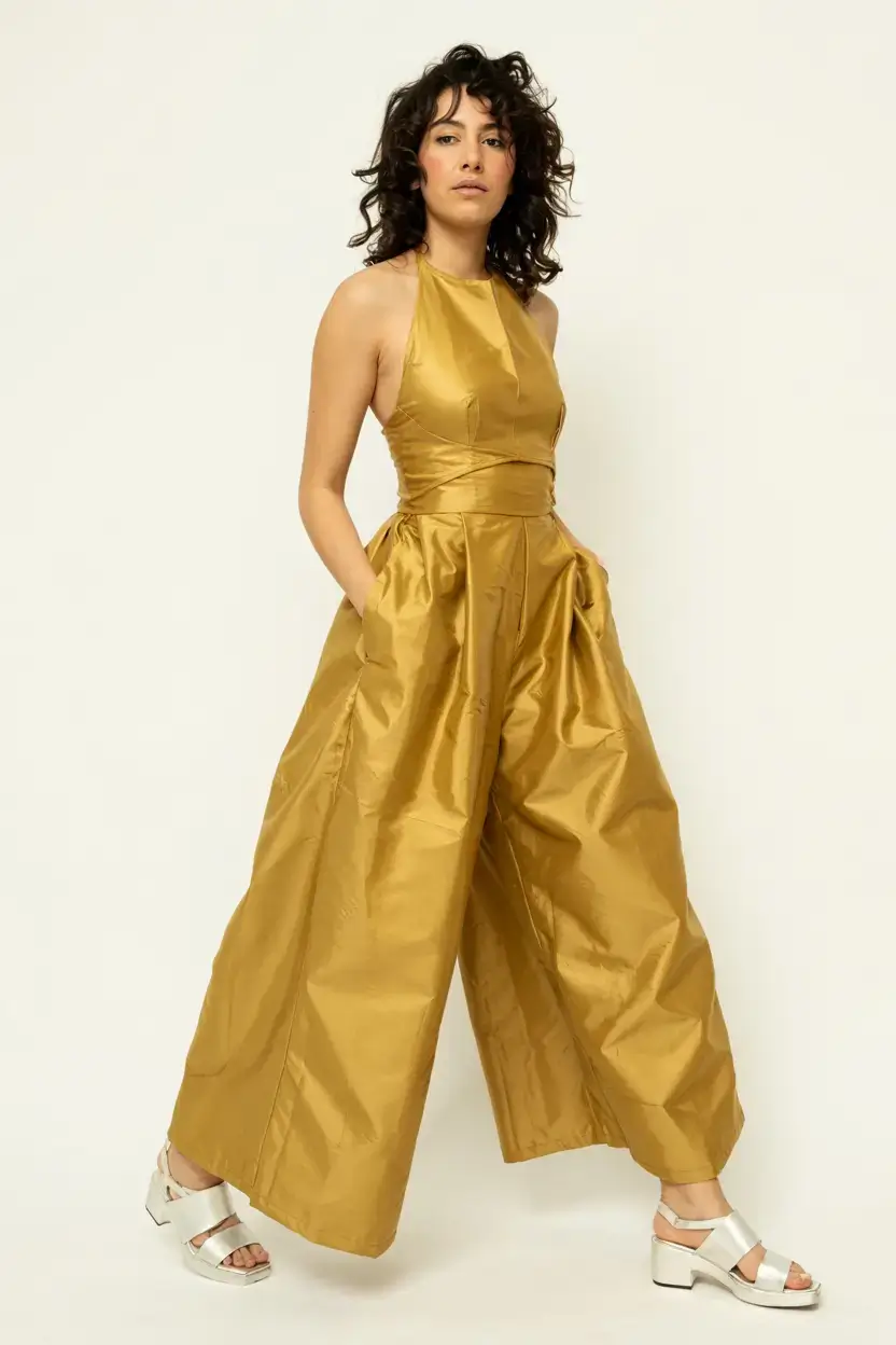 Wedding guest outfit ideas 2026 Golden Hour Jumpsuit